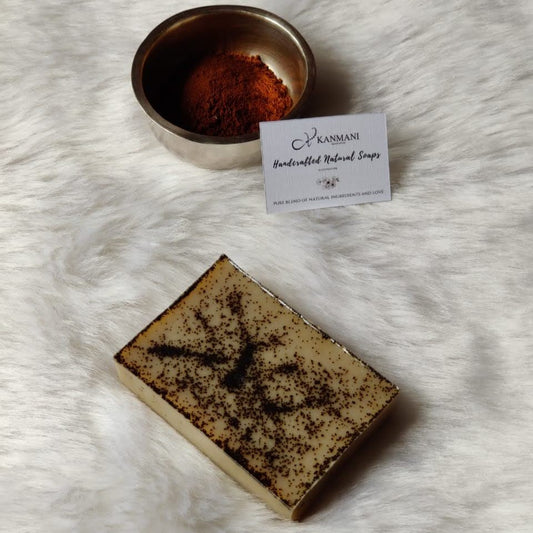 KANMANI Natural Coffee Coconut Scrub Bar | Soap